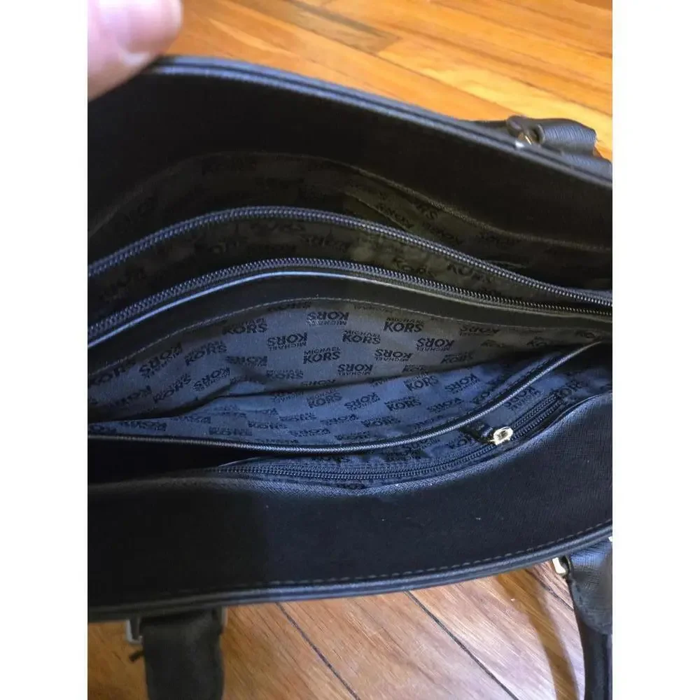 Michael Kors Black Tote Bag with Leather Handles- Please See Note